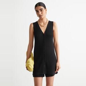 NEW & Other Stories Long Ribbed Knit Sweater Vest Top w/ Side Slits XS